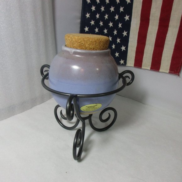 Handcrafted Pottery Jar & Stand Retirement Money Fund - Picture 4 of 12